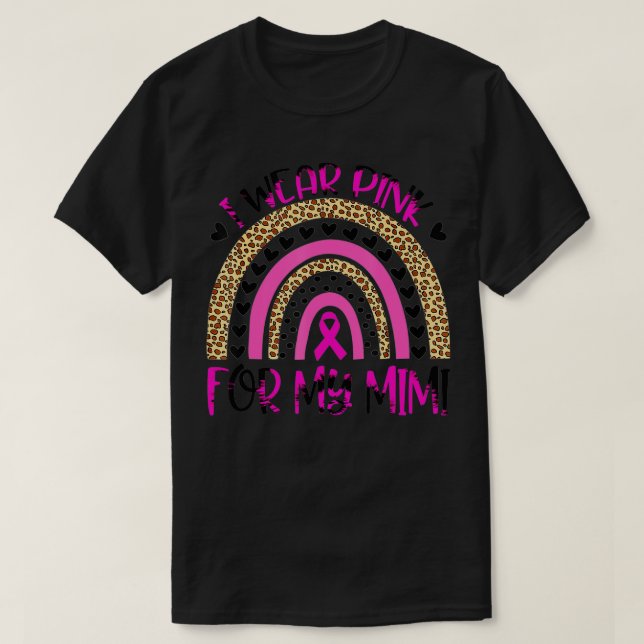T-shirt Je Porte Du Rose Pour Ma Sensibilisation Au Cancer (Design devant)