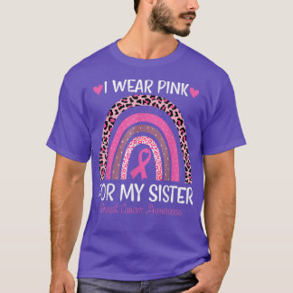 T-shirt Je Porte Du Rose Pour Ma Soeur Sensibilisation Au