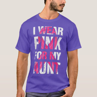 T-shirt Je Porte Du Rose Pour Ma Tante Cancer Du Sein Surv