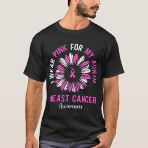 T-shirt Je Porte Du Rose Pour Ma Tante Sensibilisation Au