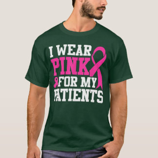 T-shirt Je Porte Du Rose Pour Mes Patients Sensibilisation