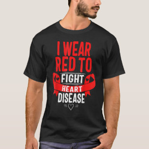 T-shirt Je Porte Du Rouge Pour Combattre La Sensibilisatio