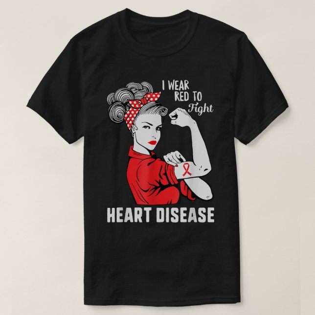 T-shirt Je Porte Du Rouge Pour Combattre La Sensibilisatio (Design devant)