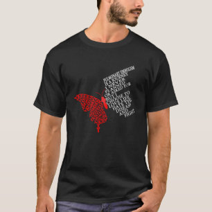 T-shirt Je Porte Du Rouge Pour La Guerre De Sensibilisatio