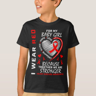T-shirt Je Porte Du Rouge Pour La Journée De Sensibilisati