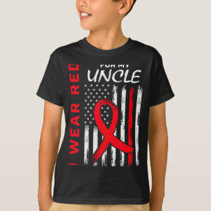 T-shirt Je porte du rouge pour la sensibilisation à la mal