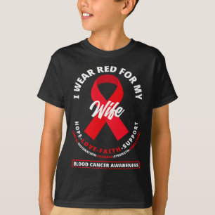 T-shirt Je Porte Du Rouge Pour Ma Femme Sensibilisation Au
