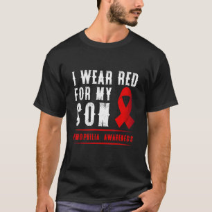 T-shirt Je Porte Du Rouge Pour Mon Fils Le Ruban De Sensib