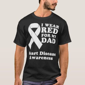 T-shirt Je Porte Du Rouge Pour Mon Père Sensibilisation au