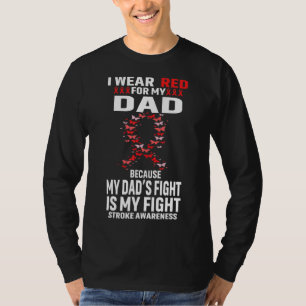 T-shirt Je Porte Du Rouge Pour Mon Père Tir Warrior Tir Ru