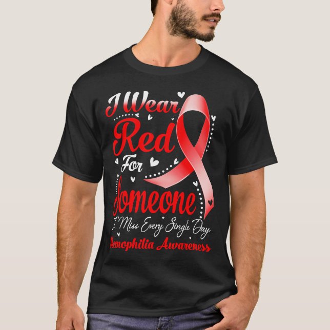 T-shirt Je Porte Du Rouge Pour Quelqu'Un Qui Connaît L'HÉM (Devant)