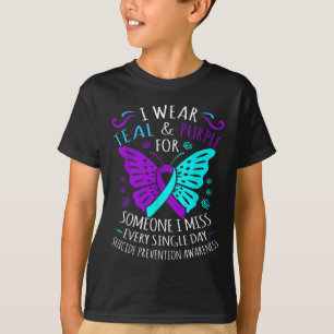 T-shirt Je porte du sarcelle et du violet pour quelqu'un q