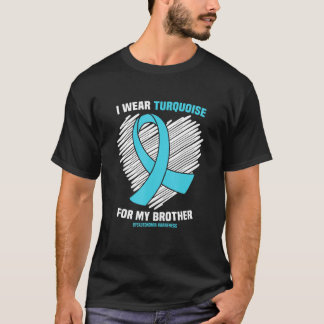 T-shirt Je Porte Du Turquoise Pour Mon Frère Dysautonomia 