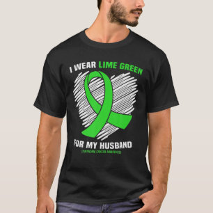 T-shirt Je Porte Du Vert Lime Pour Mon Mari Lymphoma Award
