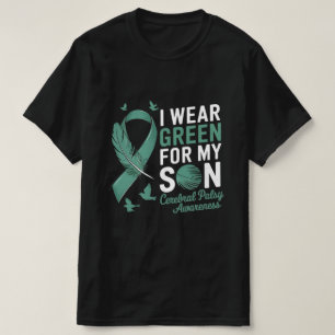 T-shirt Je porte du vert pour ma conscience paralytique cé
