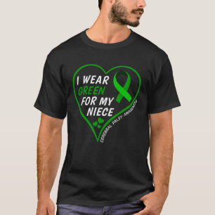 T-shirt Je Porte Du Vert Pour Ma Nièce Cérébrale Palsy Awa