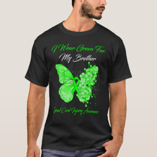 T-shirt Je Porte Du Vert Pour Mon Frère Blessure À La Moel