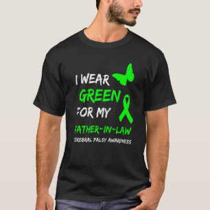 T-shirt Je Porte Du Vert Pour Mon Père En Droit Cérébral P