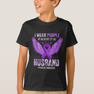 T-shirt Je Porte Du Violet En Mémoire De L'Overdose De Mon