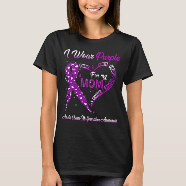 T-shirt Je Porte Du Violet Pour Arnold Chiari Malformation (Devant)