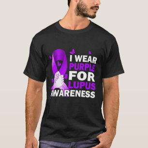 T-shirt Je porte du violet pour la sensibilisation au lupu