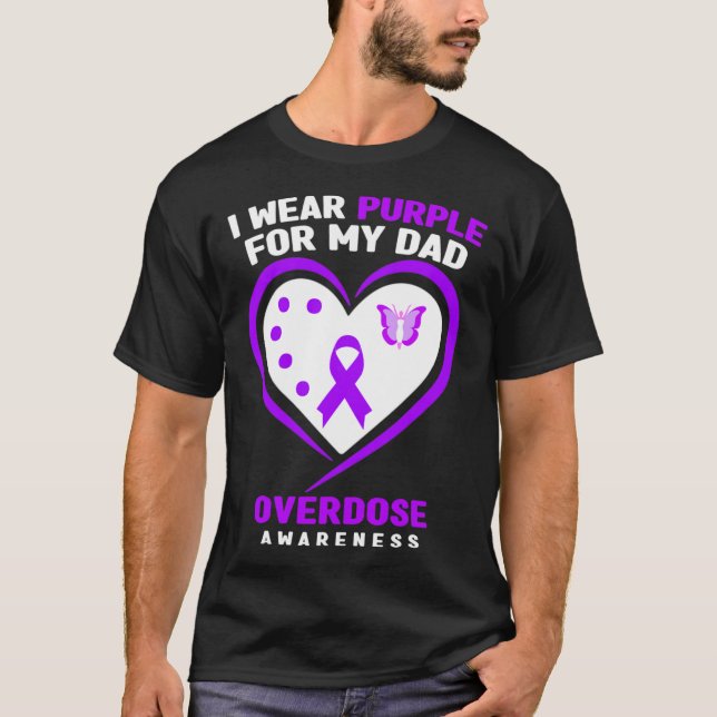 T-shirt Je Porte Du Violet Pour La Sensibilisation De Mon  (Devant)