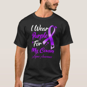 T-shirt Je Porte Du Violet Pour Ma Conscience Du Lupus Cou