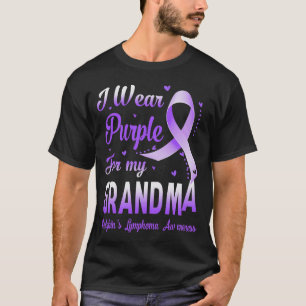 T-shirt Je porte du violet pour ma grand-mère Lymphome de 