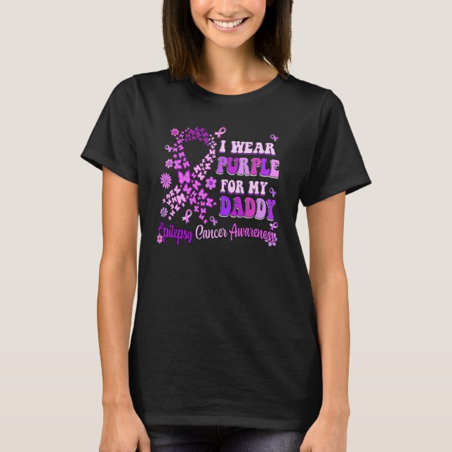 T-shirt Je Porte Du Violet Pour Ma Journée De Sensibilisat (Devant)