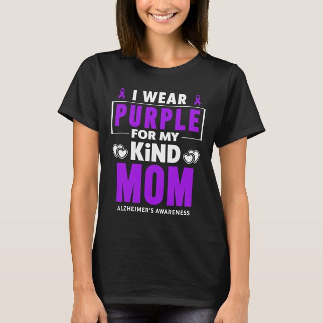 T-shirt Je Porte Du Violet Pour Ma Mère Heimerheimer Aware (Devant)