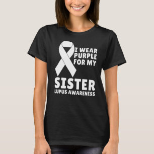 T-shirt Je Porte Du Violet Pour Ma Soeur Lupus Sensibilisa