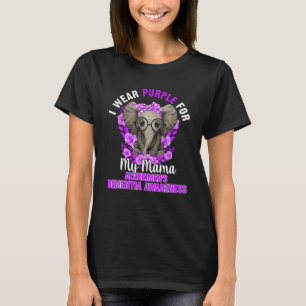 T-shirt Je Porte Du Violet Pour Mama Démence Sensibilisat