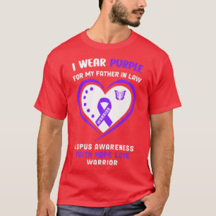 T-shirt Je porte du violet pour mon beau-père pour la sens