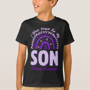 T-shirt Je Porte Du Violet Pour Mon Fils Sensibilisation À