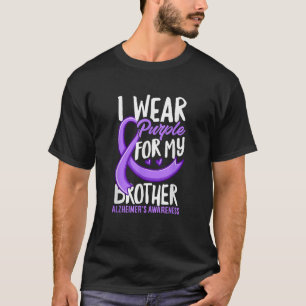 T-shirt Je porte du violet pour mon frère Sensibilisation