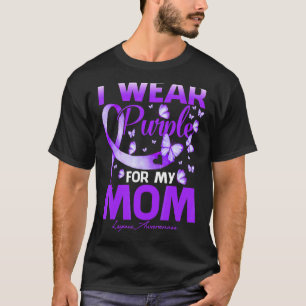 T-shirt Je Porte Du Violet Pour Mon Papillon De Sensibilis