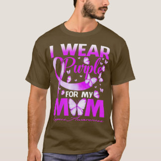 T-shirt Je Porte Du Violet Pour Mon Papillon De Sensibilis