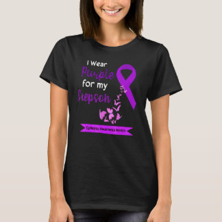 T-shirt Je Porte Du Violet Pour Mon Stepson Epilepsy Aware