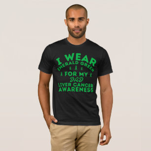 T-shirt Je Porte Émeraude Vert Pour Le Cancer Du Foie Pers