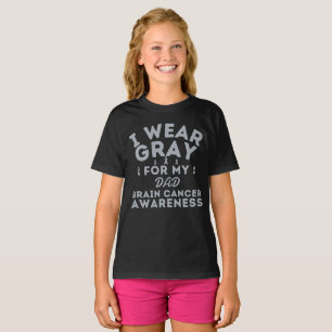 T-shirt Je Porte Gray Pour Mon Père Personnalisé Cerveau C