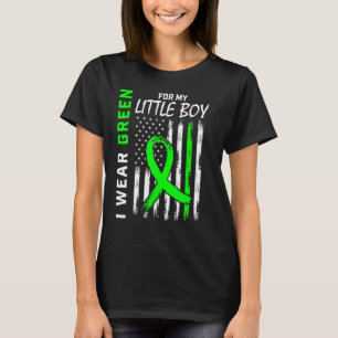 T-shirt Je Porte Green Little Boy Son Cérébral Palsy Award