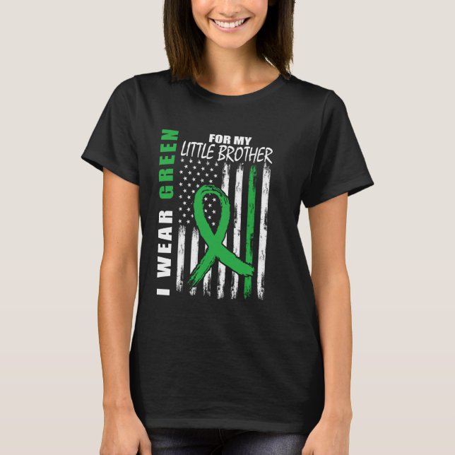 T-shirt Je Porte Green Little Brother Cerebral Palsy Award (Devant)