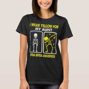 T-shirt Je Porte Jaune Pour Ma Tante SPINA BIFIDA SENSIBIL