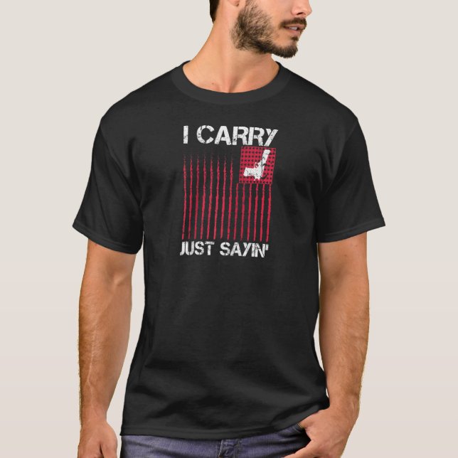 T-shirt Je Porte Juste Dire Caché Propriétaire D'Arme À Fe (Devant)