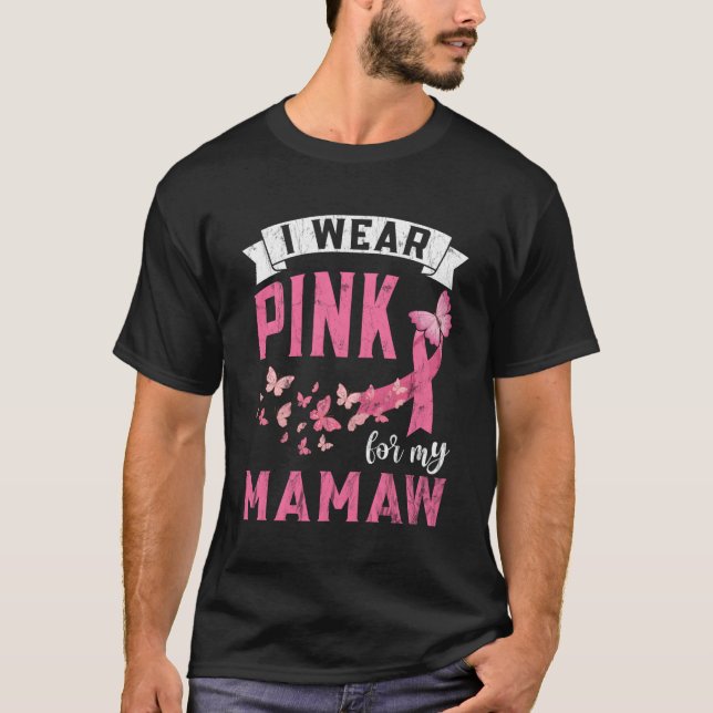 T-shirt Je Porte K Pour Ma Mamaw Sensibilisation au cancer (Devant)