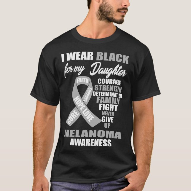 T-shirt Je porte la conscience du mélanome noir (Devant)
