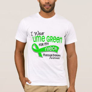 T-shirt Je porte la dystrophie musculaire de nièce du ver