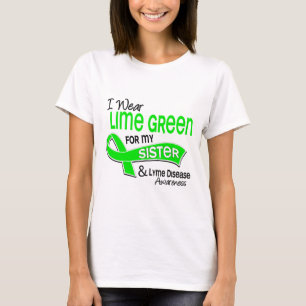 T-shirt Je porte la maladie de Lyme de soeur du vert de