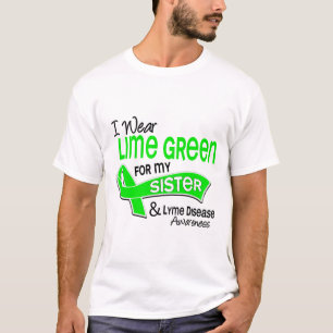 T-shirt Je porte la maladie de Lyme de soeur du vert de
