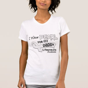 T-shirt Je porte la perle pour mon mèsothéliome du papa 